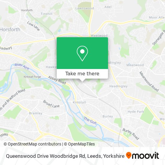Queenswood Drive Woodbridge Rd, Leeds map