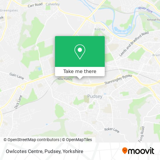 Owlcotes Centre, Pudsey map