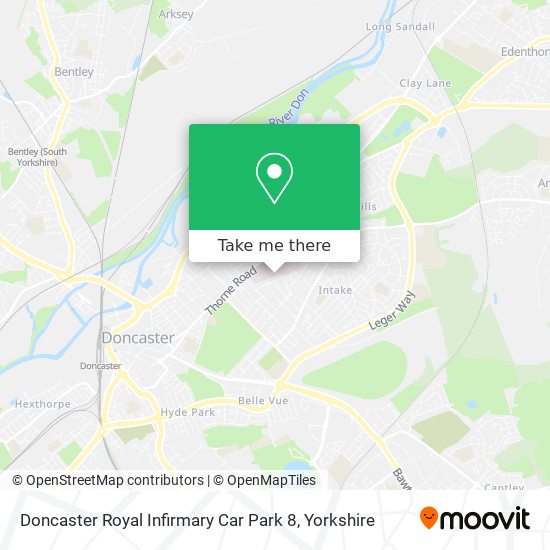 Doncaster Royal Infirmary Car Park 8 map