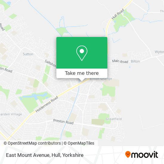 East Mount Avenue, Hull map