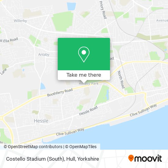 Costello Stadium (South), Hull map