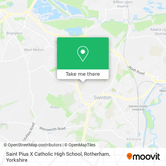 Saint Pius X Catholic High School, Rotherham map