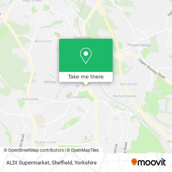 ALDI Supermarket, Sheffield map