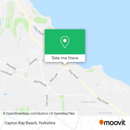 Cayton Bay Beach map