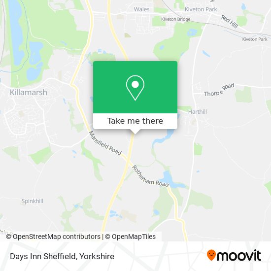 Days Inn Sheffield map