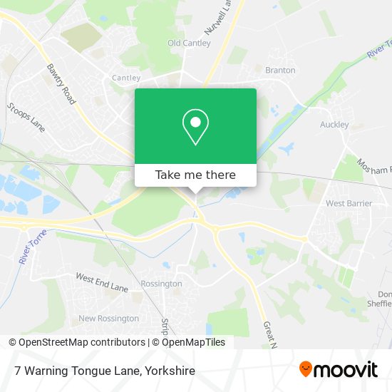 7 Warning Tongue Lane map