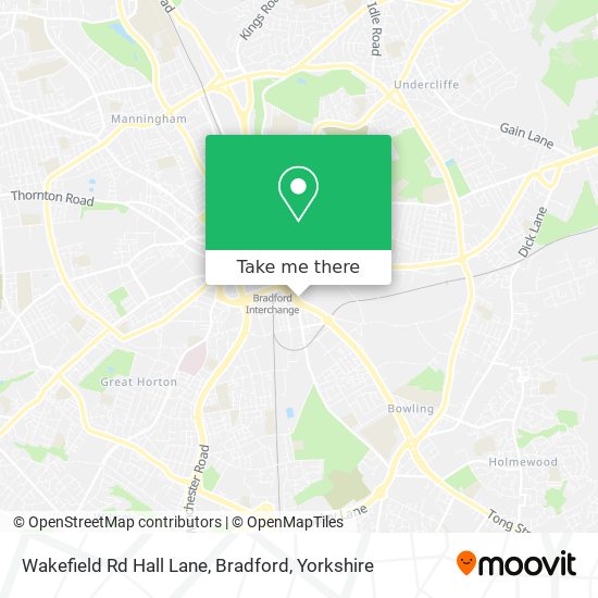 Wakefield Rd Hall Lane, Bradford map