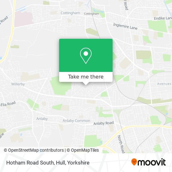 Hotham Road South, Hull map