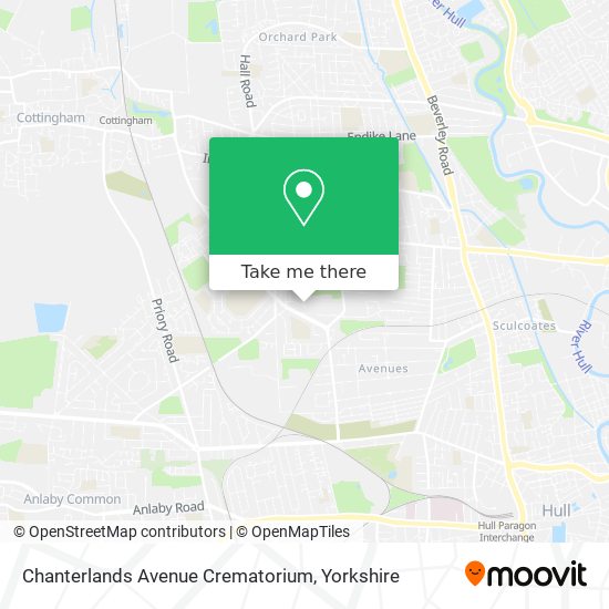 Chanterlands Avenue Crematorium map