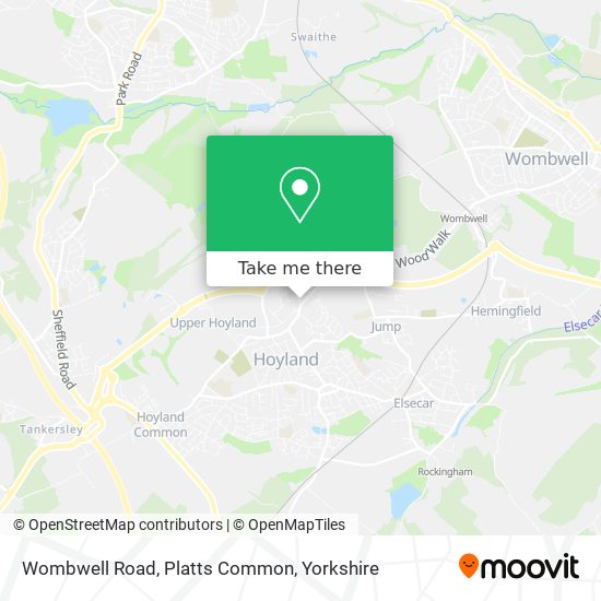 Wombwell Road, Platts Common map