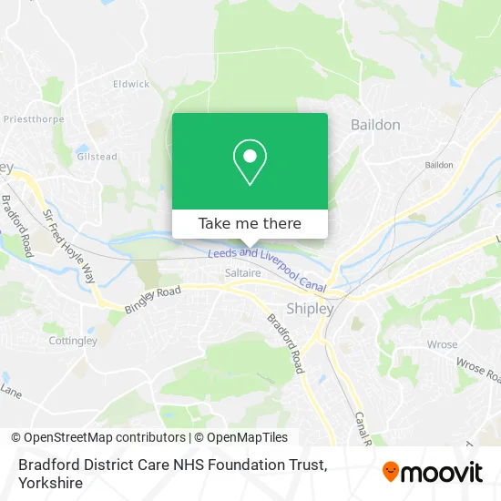 Bradford District Care NHS Foundation Trust map