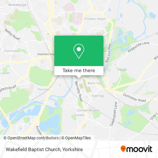 Wakefield Baptist Church map