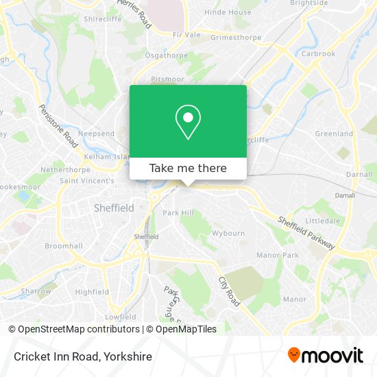 Cricket Inn Road map