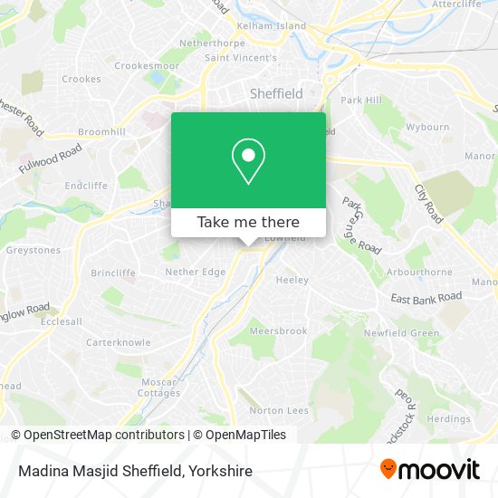 Madina Masjid Sheffield map