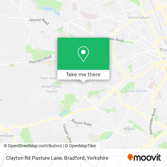 Clayton Rd Pasture Lane, Bradford map