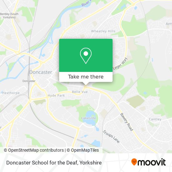 Doncaster School for the Deaf map