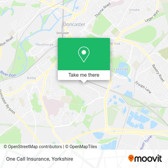How to get to One Call Insurance in Doncaster by bus or train?