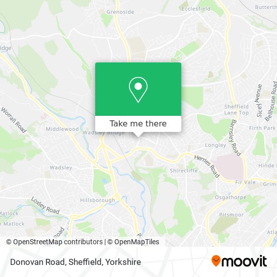 Donovan Road, Sheffield map