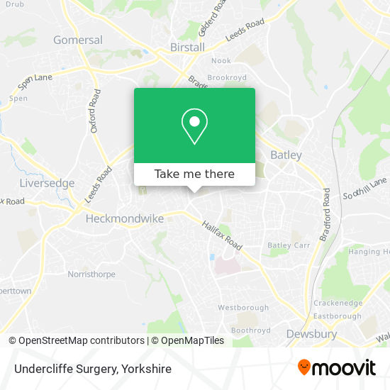 Undercliffe Surgery map