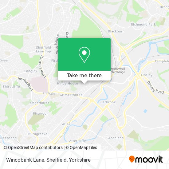 Wincobank Lane, Sheffield map