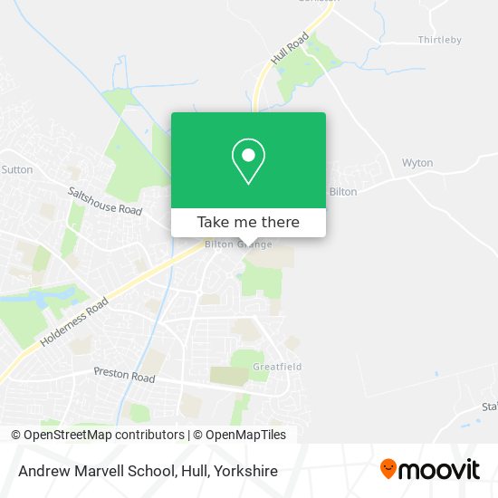 Andrew Marvell School, Hull map