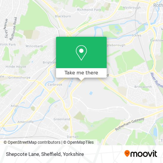 Shepcote Lane, Sheffield map