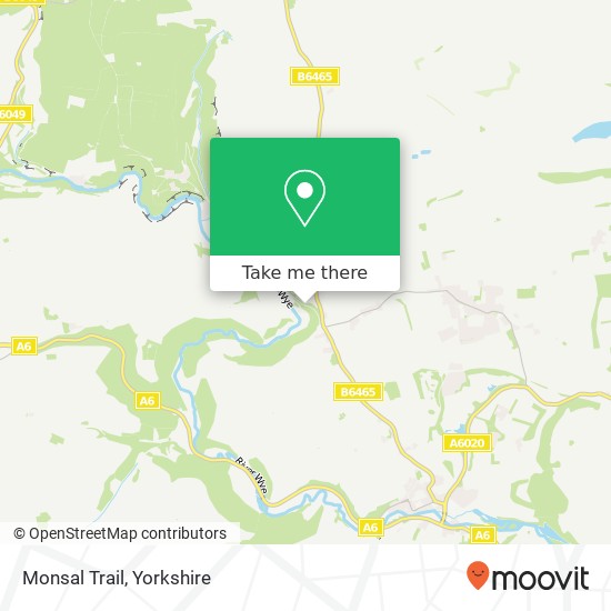 Monsal Trail, Monsal Dale Buxton map