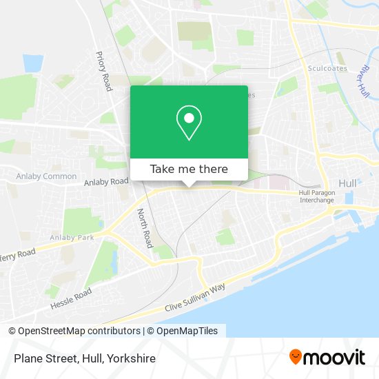 Plane Street, Hull map
