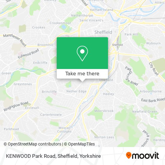 KENWOOD Park Road, Sheffield map