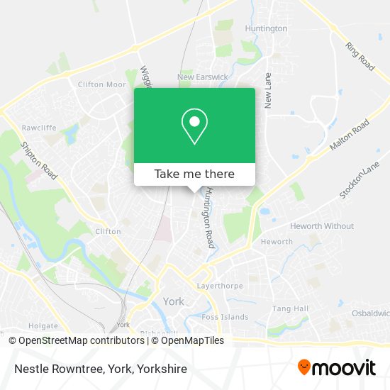 Nestle Rowntree, York map