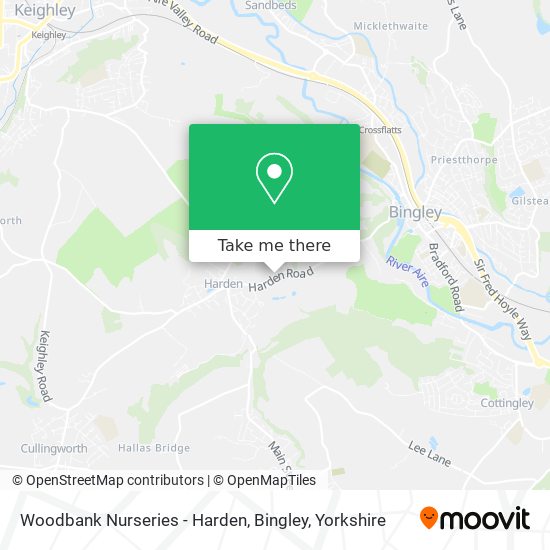 Woodbank Nurseries - Harden, Bingley map