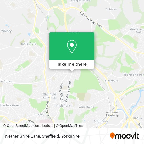 Nether Shire Lane, Sheffield map