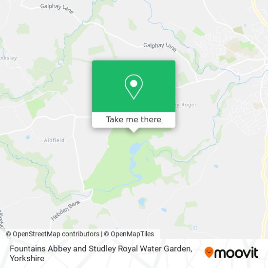 Fountains Abbey and Studley Royal Water Garden map