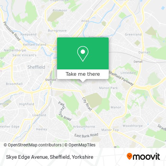 Skye Edge Avenue, Sheffield map