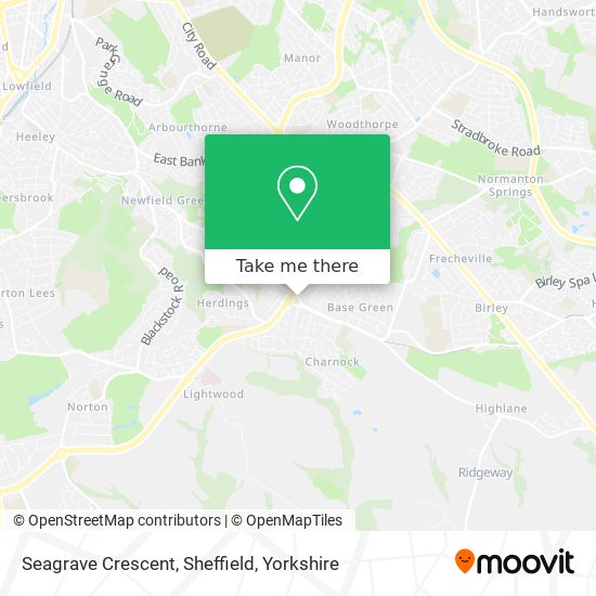 Seagrave Crescent, Sheffield map