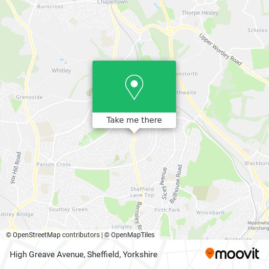 High Greave Avenue, Sheffield map