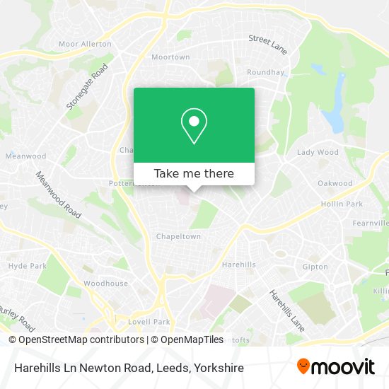 Harehills Ln Newton Road, Leeds map
