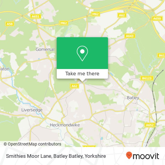 Smithies Moor Lane, Batley Batley map