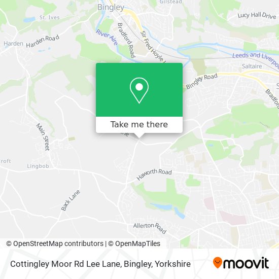 Cottingley Moor Rd Lee Lane, Bingley map