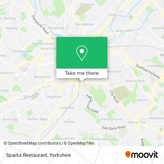 Sparks Restaurant map