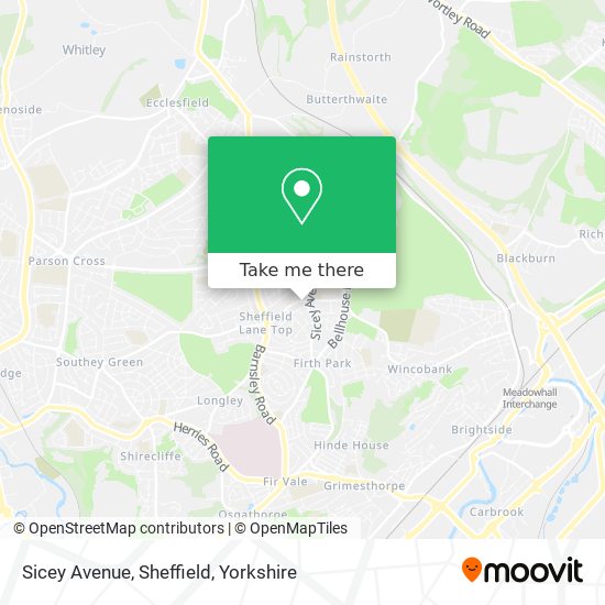 Sicey Avenue, Sheffield map