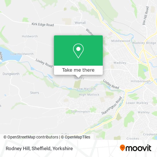 Rodney Hill, Sheffield map