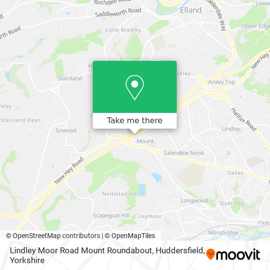 Lindley Moor Road Mount Roundabout, Huddersfield map