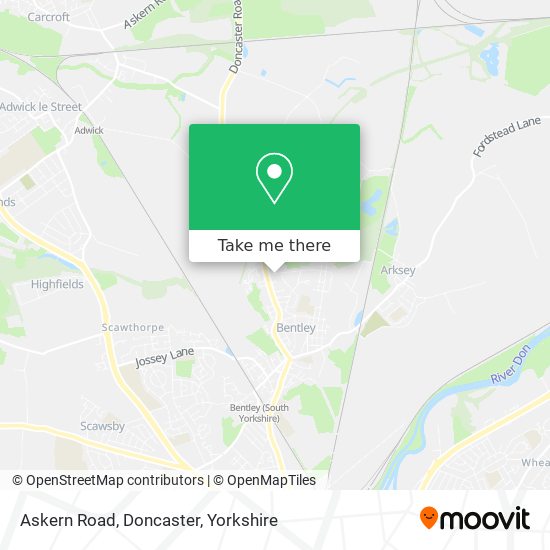 Askern Road, Doncaster map