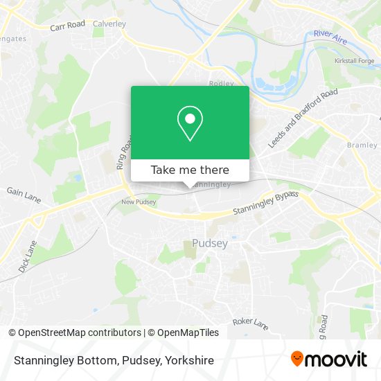 Stanningley Bottom, Pudsey map