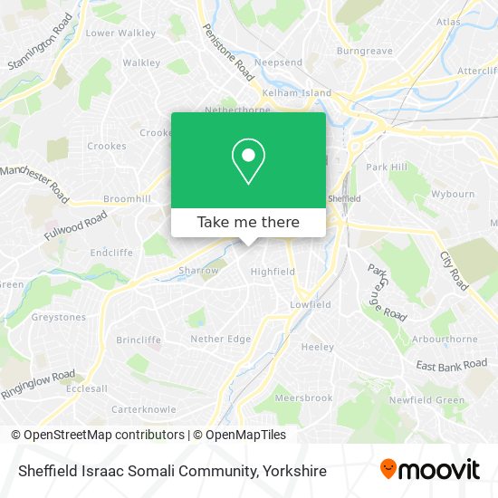 Sheffield Israac Somali Community map