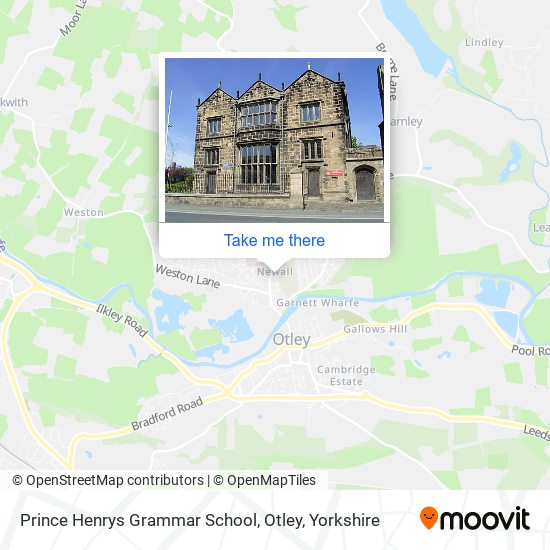 Prince Henrys Grammar School, Otley map