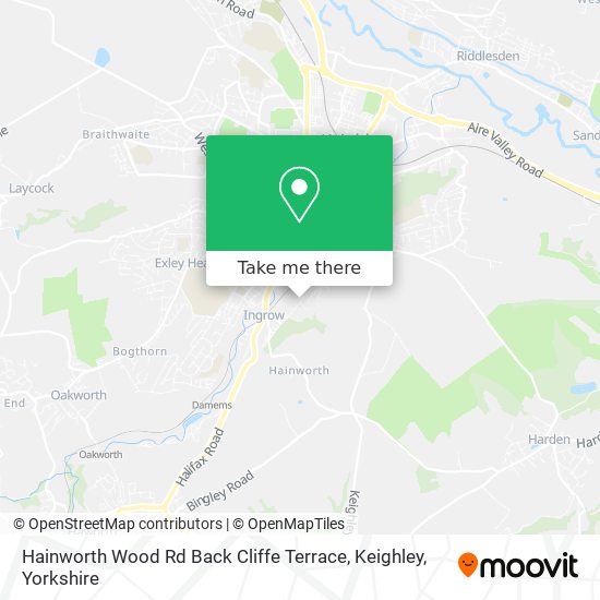 Hainworth Wood Rd Back Cliffe Terrace, Keighley map
