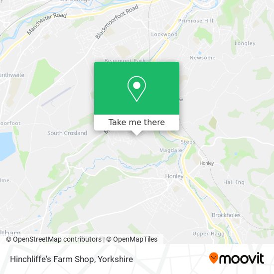 Hinchliffe's Farm Shop map
