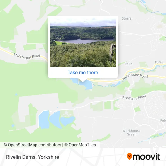 Rivelin Dams map